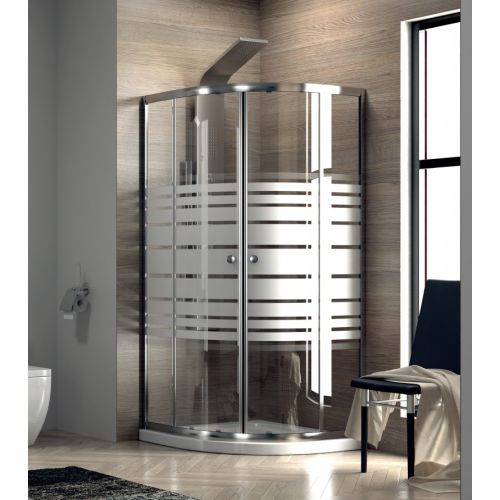 ΚΑΜΠΙΝΑ ΝΤΟΥΖΙΕΡΑΣ ΗΜΙΚΥΚΛΙΚΗ Karag RIEKA 200 80x80x180 cm Σεριγραφάτο